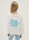 White pure cotton oversized fit girls' sweatshirt with boat neckline_1
