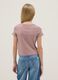 Short-sleeved pink stretch cotton t-shirt_2
