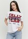 White pure cotton T-shirt with &ldquo;Tally Team&rdquo; print, regular fit_0