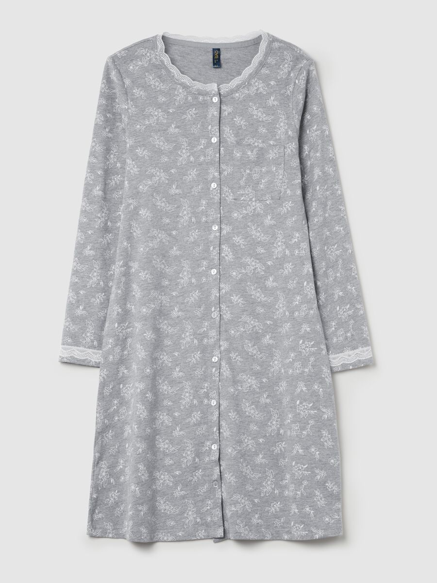Camicia da notte floreale con bottoni_4