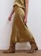Yellow viscose-blend skirt with lace_3