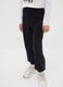 Black pure organic cotton jogger trousers for boys, relaxed fit_2