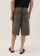 Brown slim-fit denim cotton shorts_2