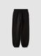 Black cotton-blend joggers with elasticated waistband, regular fit_0