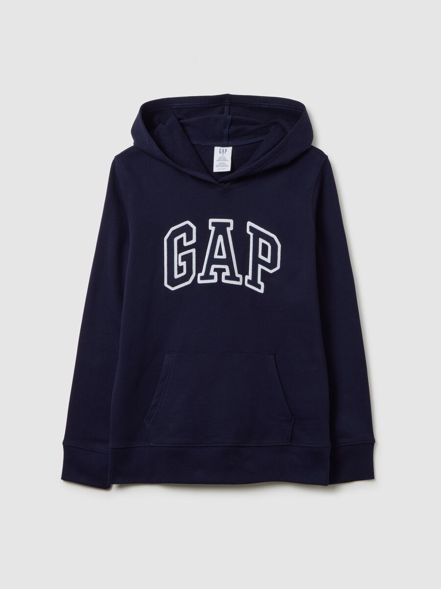 Felpa con cappuccio e ricamo logo_1