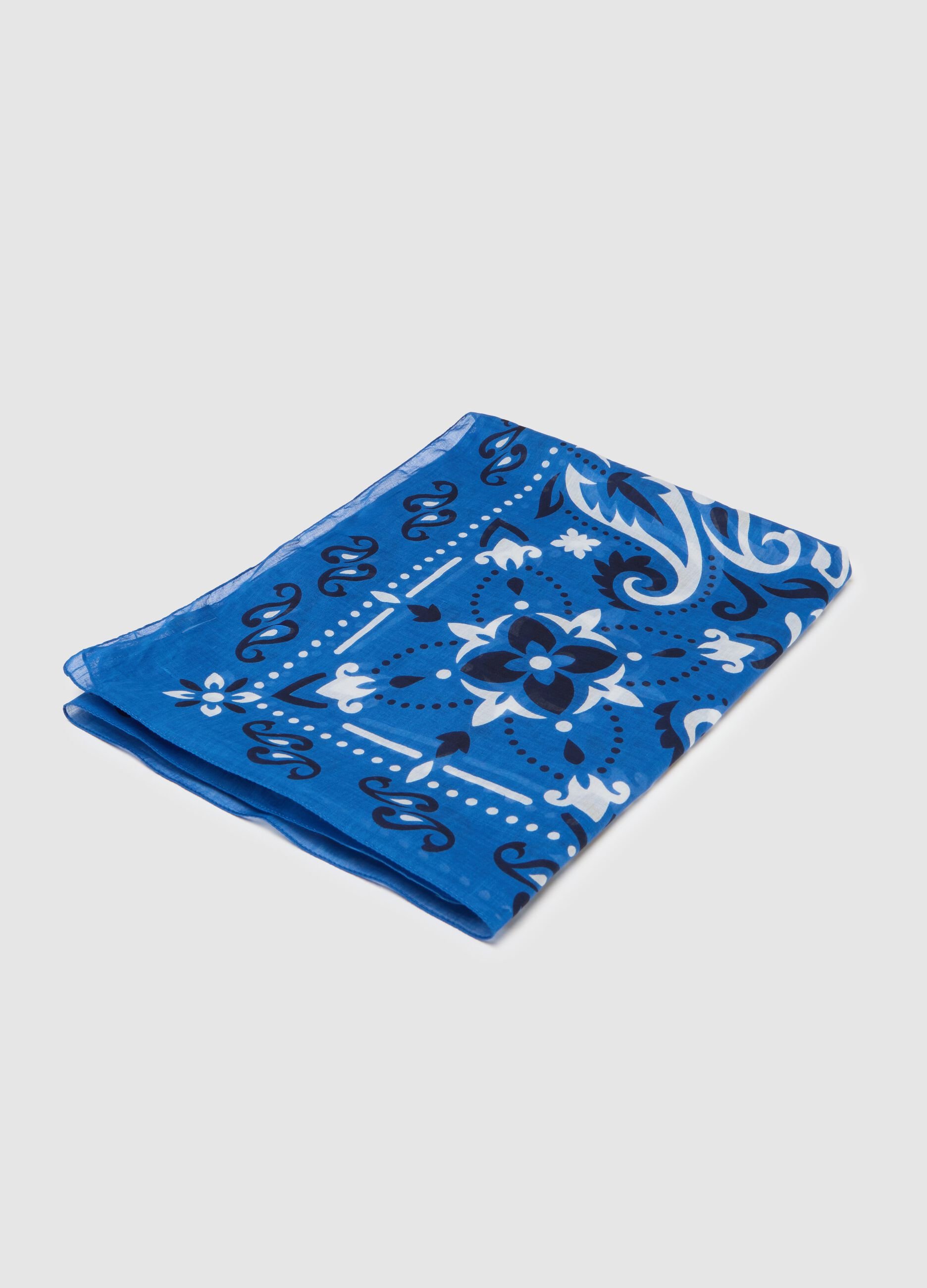 Blue Patterned Piombo Sarong