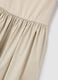 Women&rsquo;s beige sleeveless long dress in stretch cotton._5