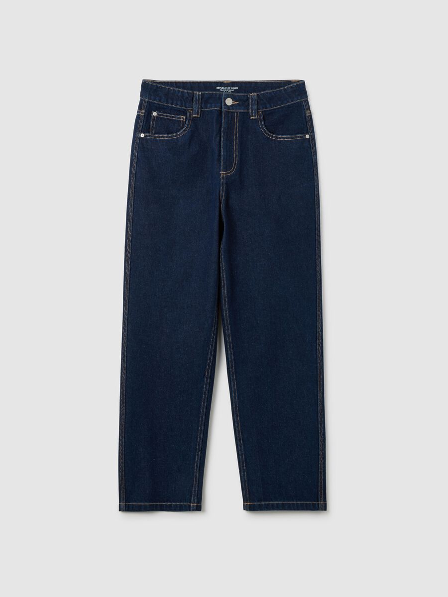 Boys' Pure Cotton Blue Relaxed-Fit Jeans_0