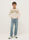 Blue stretch denim regular fit jeans for boys_0