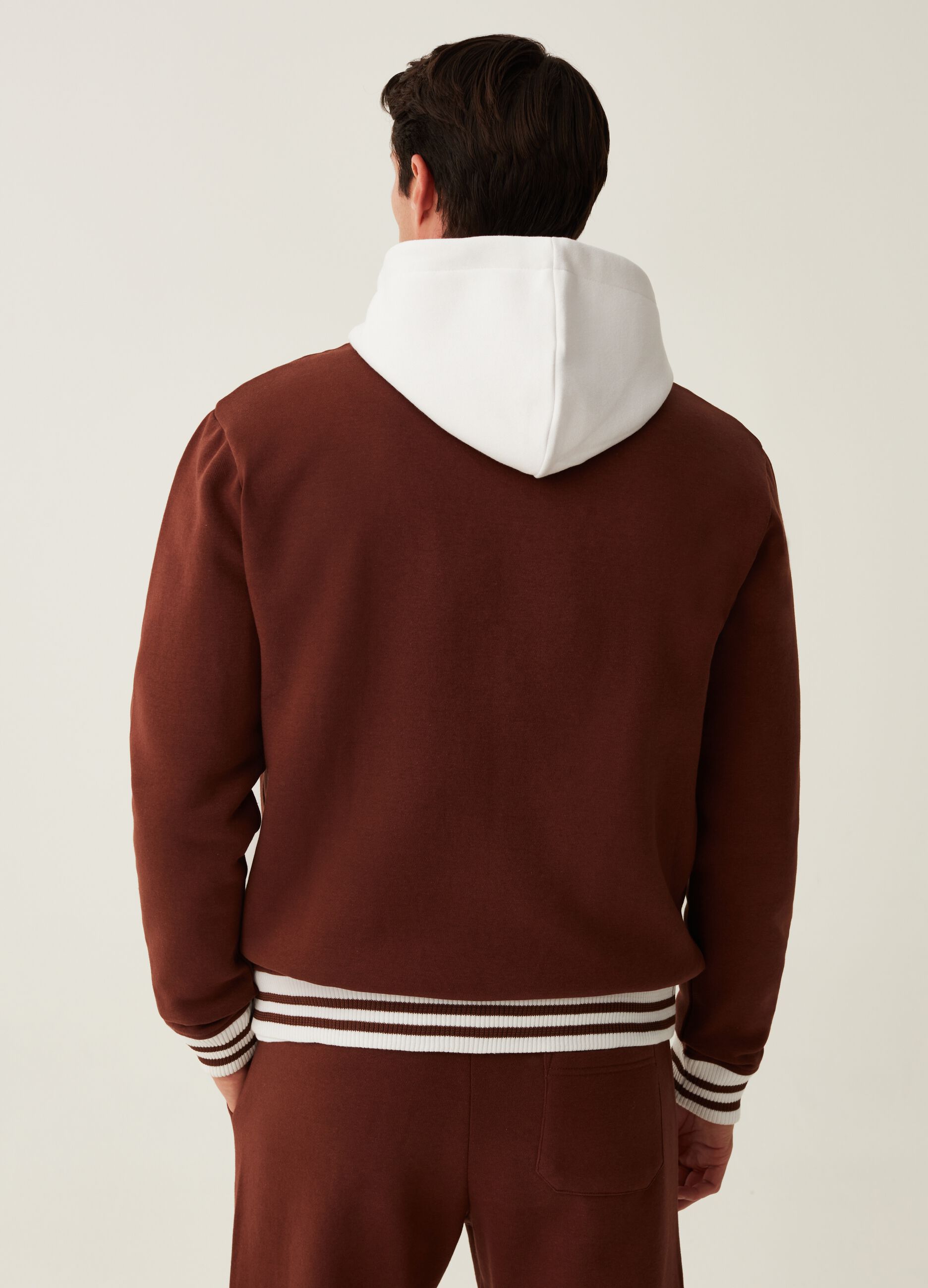 Bomber in felpa con stampa logo_1