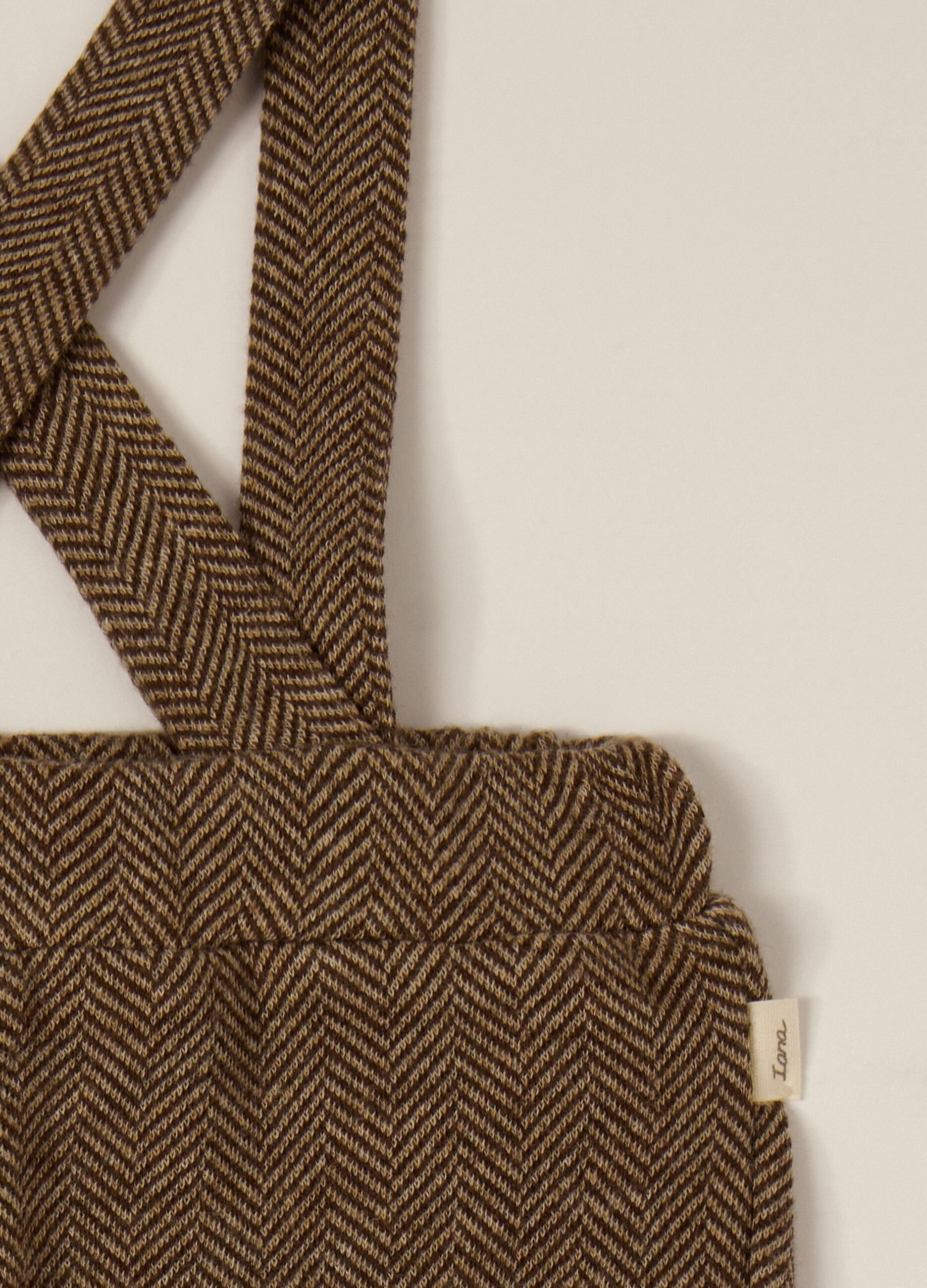 Brown baby trousers with braces