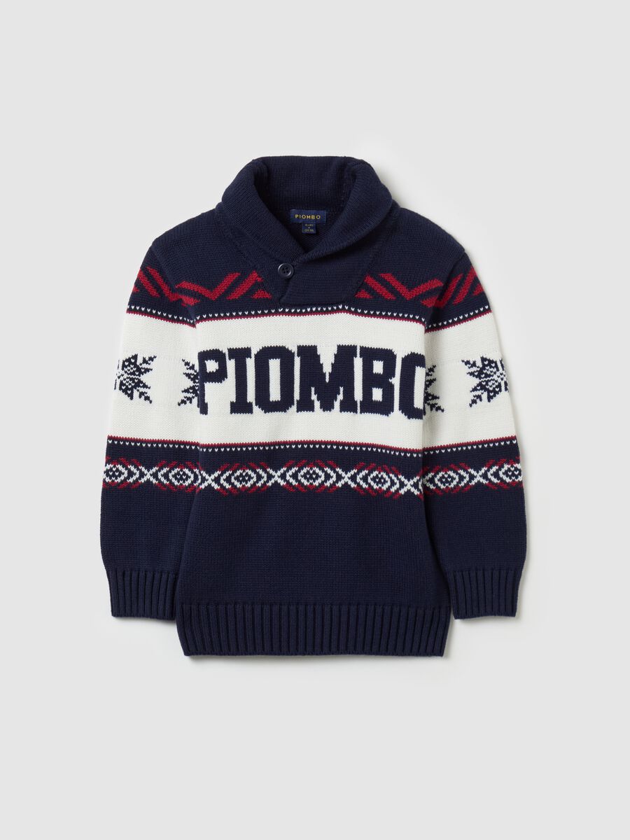 Pullover with jacquard geometric design_3