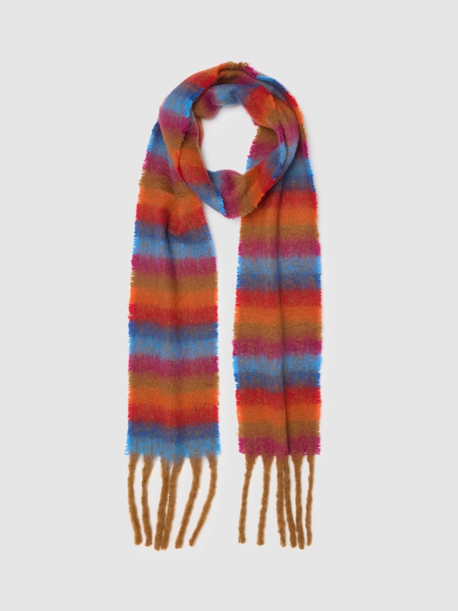 Sciarpa multicolor knittata_0