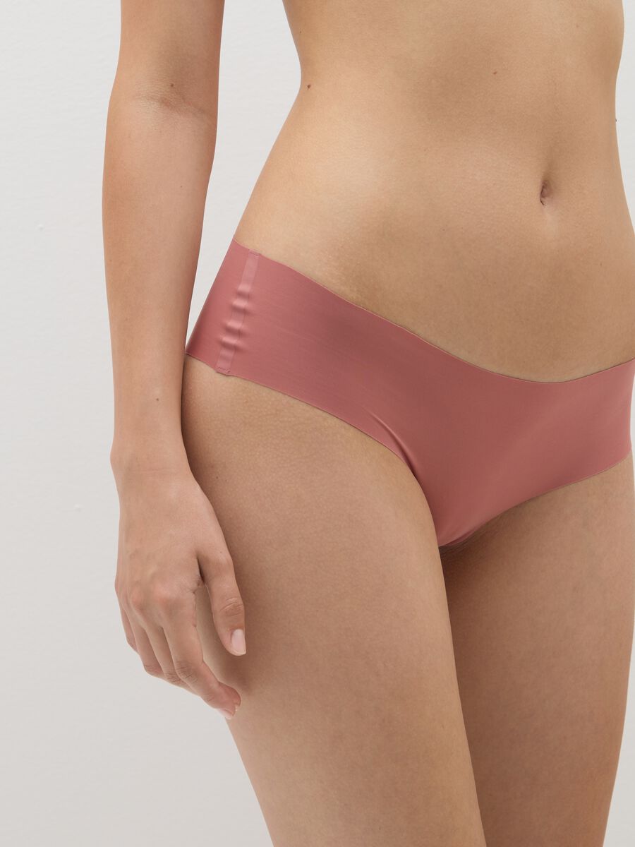 High-waist briefs in pink stretch fabric_2