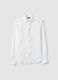 White pure linen long-sleeve slim fit shirt_4