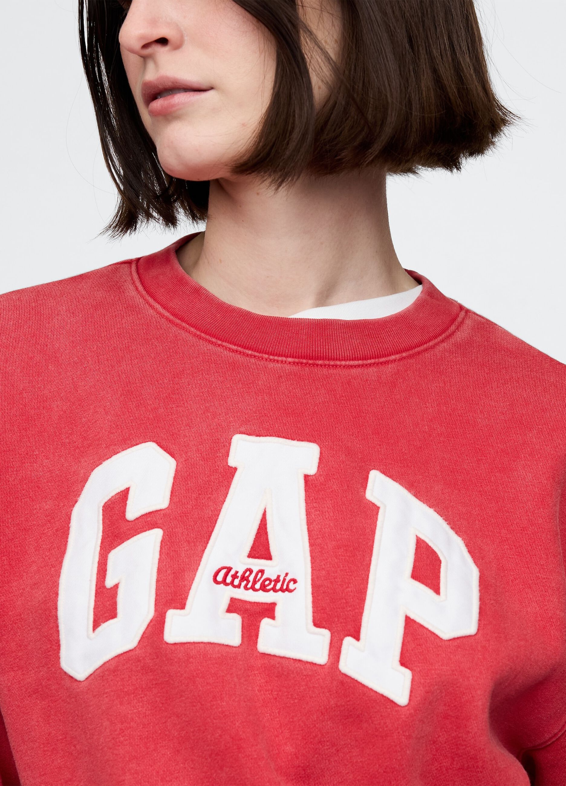 Red sweatshirt with Gap logo