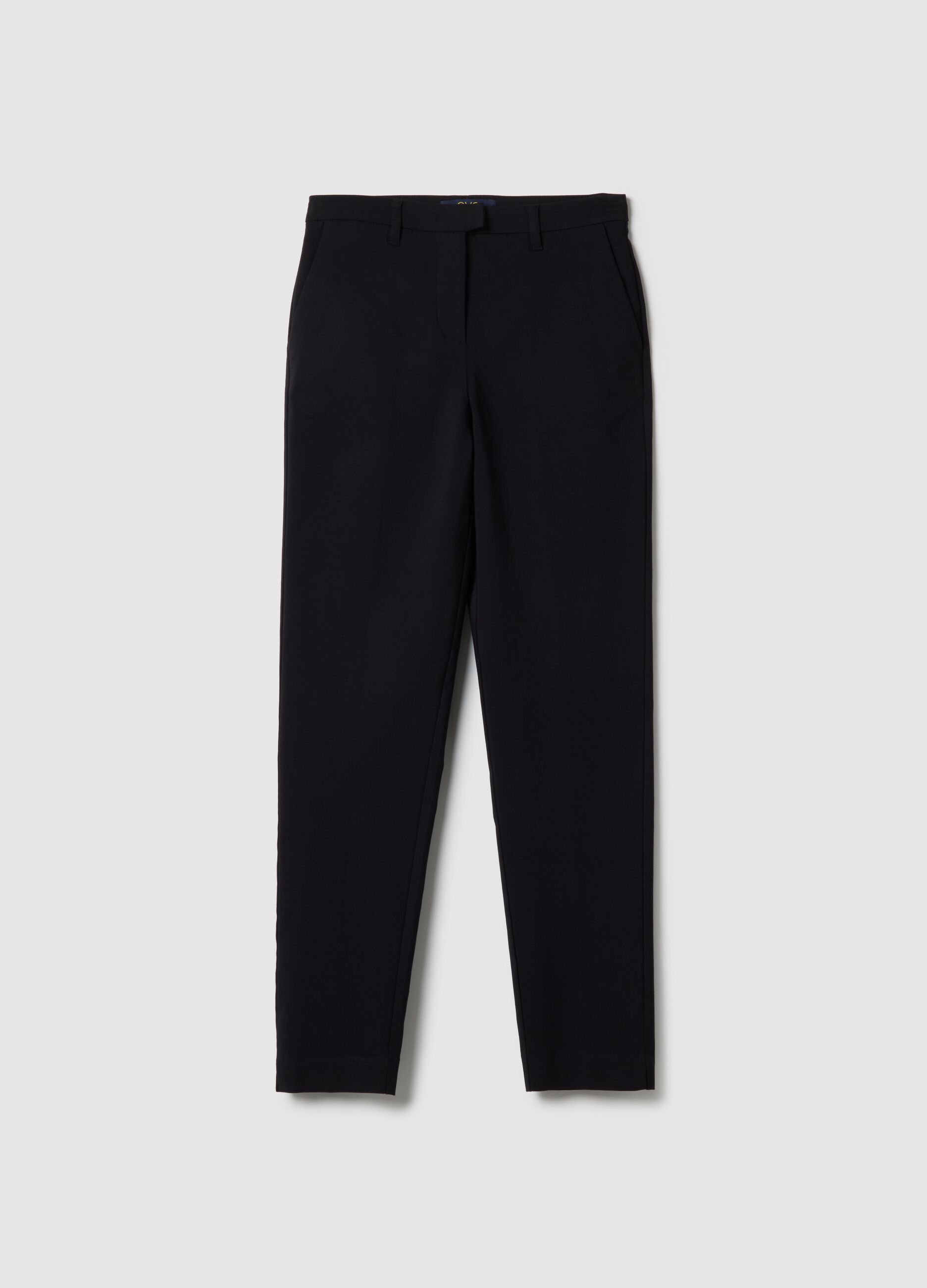 Black slim fit chino trousers