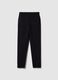 Black slim fit chino trousers_0
