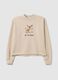 Beige cotton blend sweatshirt regular fit_4