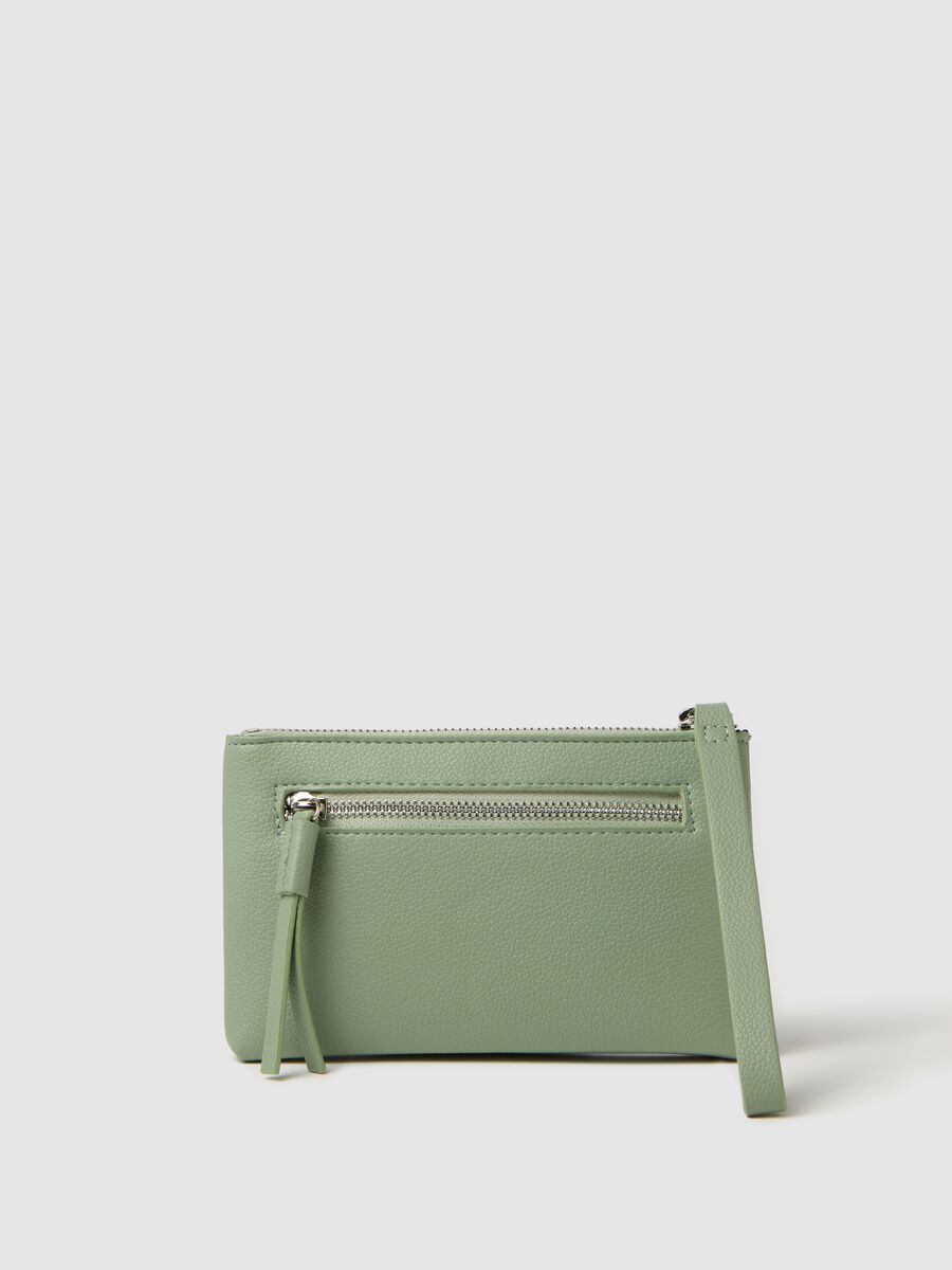Textured-effect green clutch_0