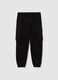 Boys' Black Stretch Cotton Blend Trousers_0