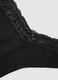 Black thong in stretch fabric with lace details_5