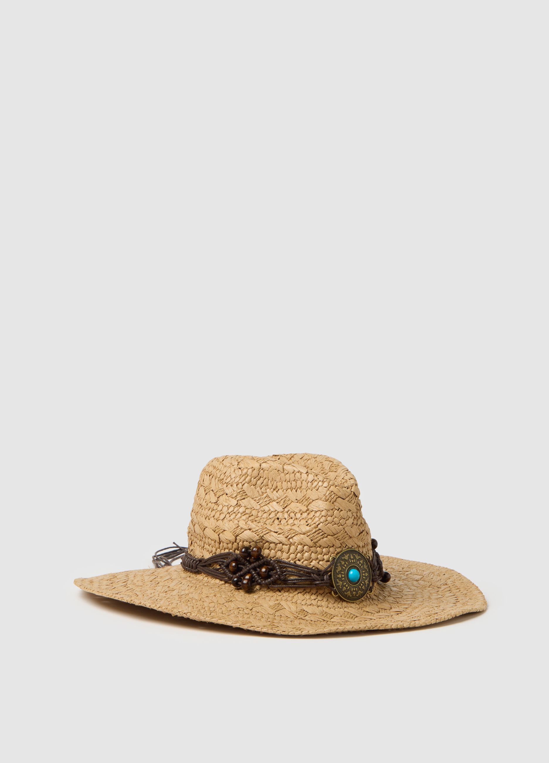 Cappello da donna in puro carta beige