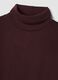 T-shirt marrone in puro cotone con dolcevita_1