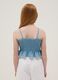 Sky-blue pure cotton top with ruching_2