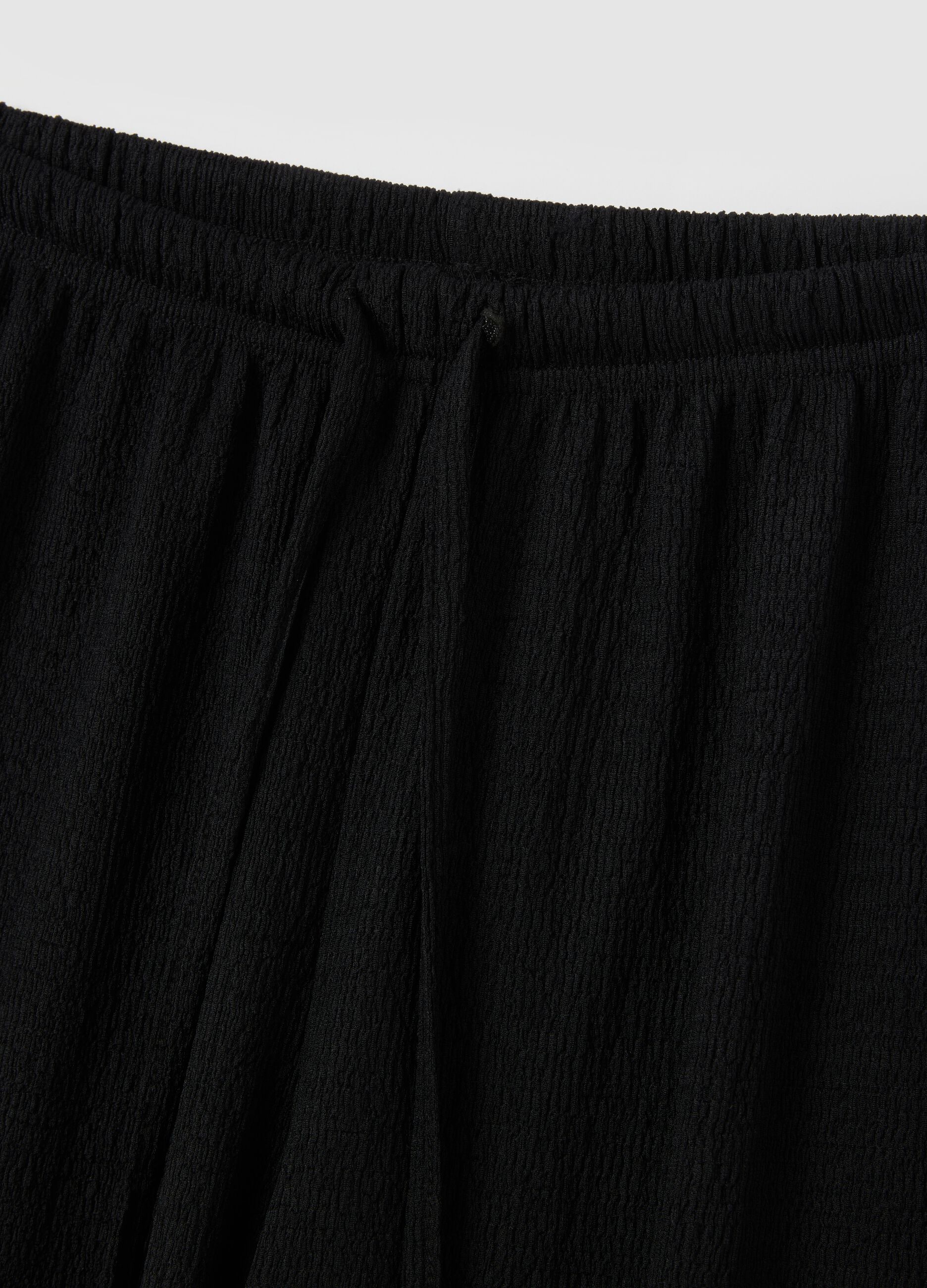 Black wide trousers with elastic waist B.Angel