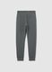 Boy's grey cotton regular fit trousers with print_4