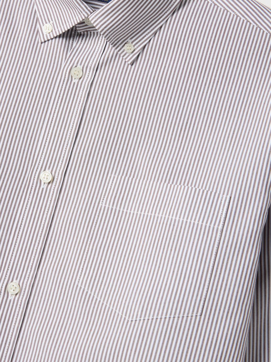 Multicolour Striped Cotton Blend Shirt - Regular Fit_5