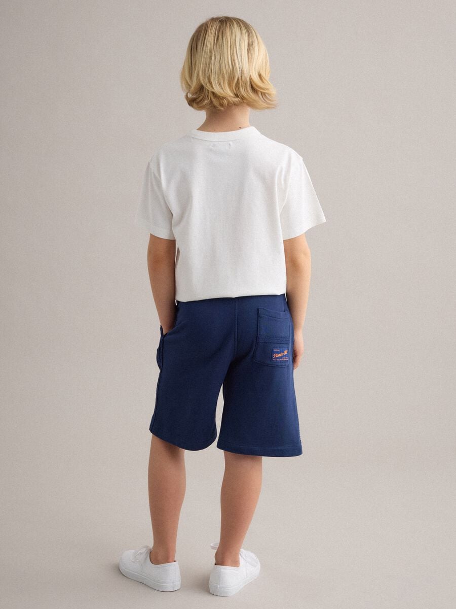 Children's pure cotton blue baggy shorts_1