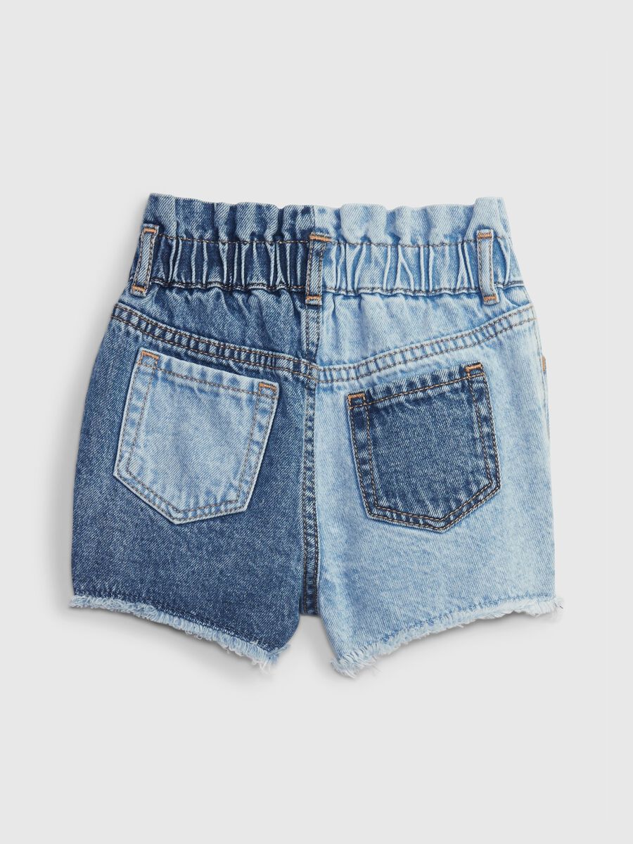 Mum-fit shorts in two-tone denim._1