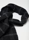 Black checkered cotton blend scarf_1