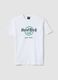 T-shirt bianca con stampa Hard Rock Cafe in puro cotone regular fit_0
