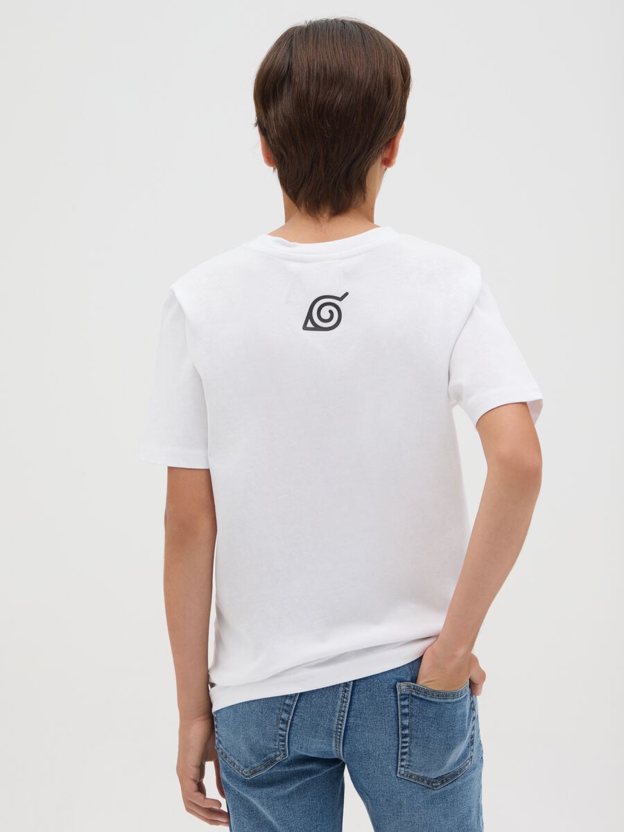 T-shirt da ragazzo in puro cotone bianca oversize_1