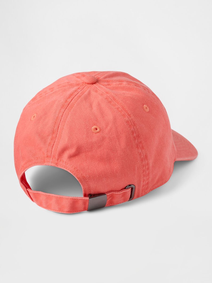 Orange cotton baseball cap_1