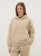Beige regular fit cotton-blend hoodie_0