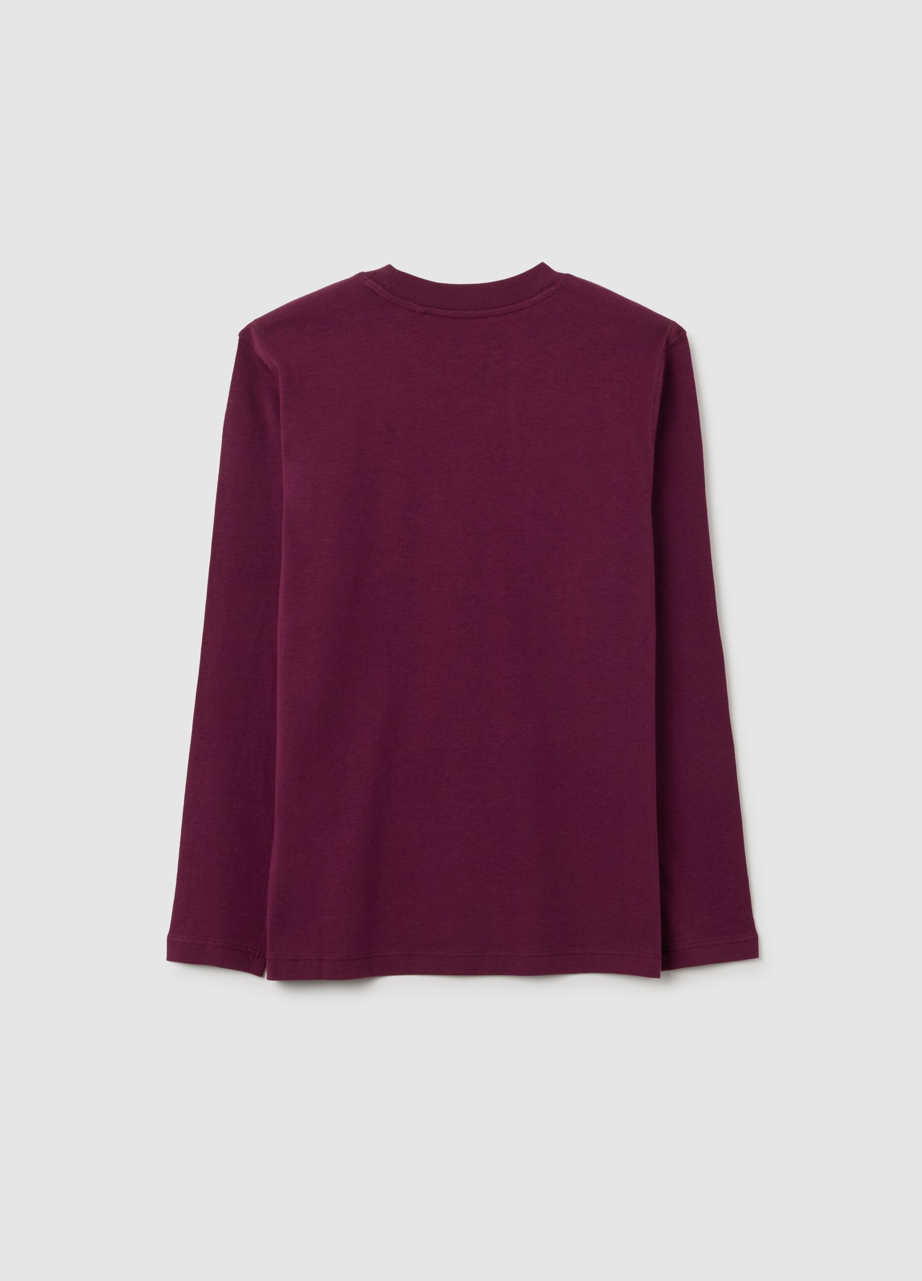 Boys' regular fit pure cotton red jumper