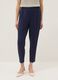 Blue regular fit viscose blend trousers_1