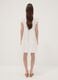 White pure cotton dress with broderie floral embroidery and V-neck_3