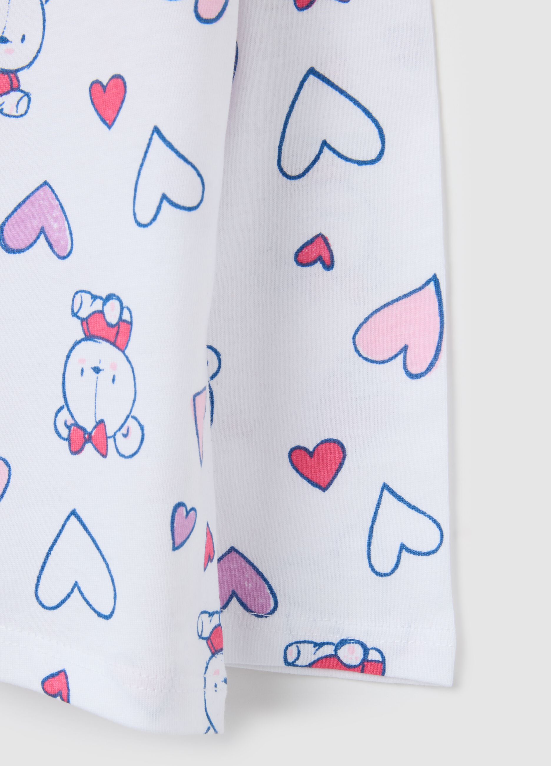Multicolour regular fit pure cotton girl's T-shirt