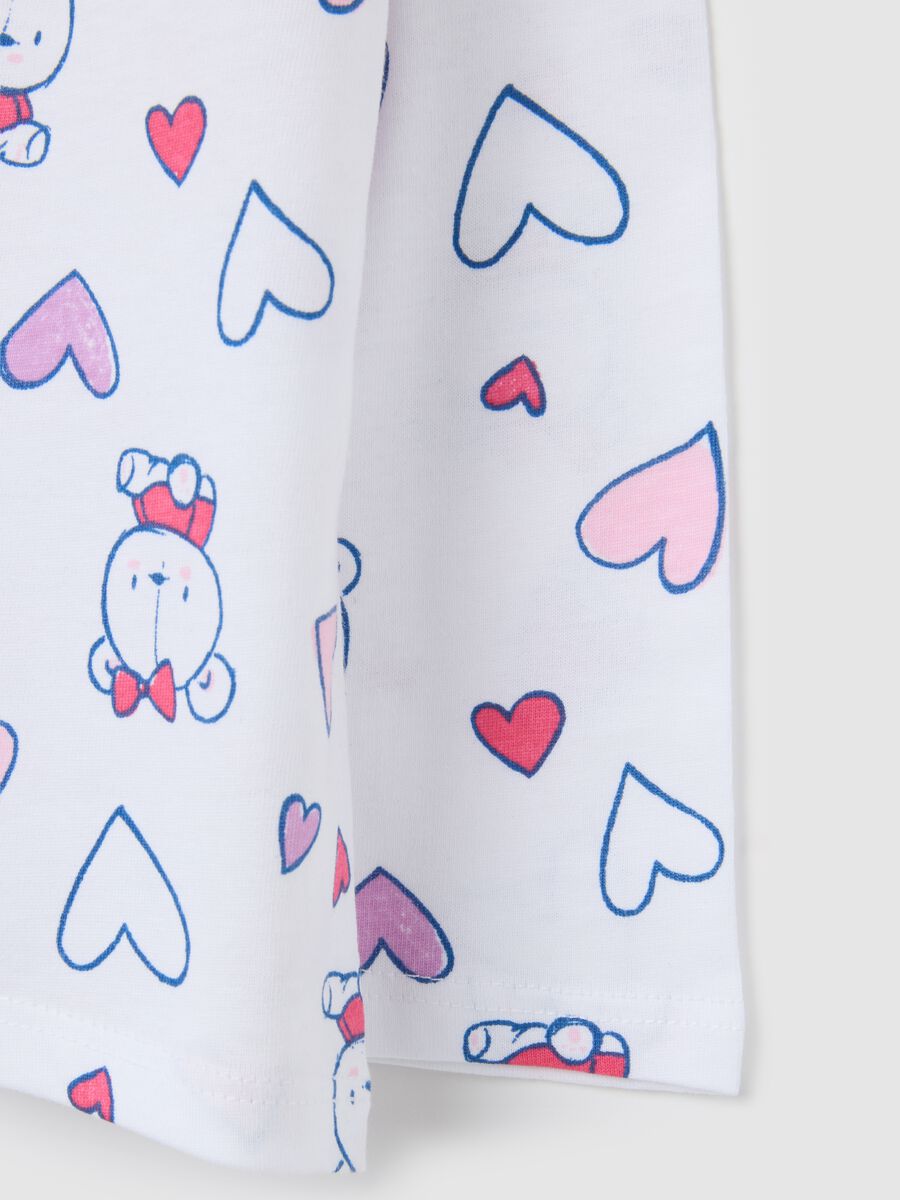 Multicolour regular fit pure cotton girl's T-shirt_3