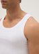 White pure cotton tank top regular fit_3