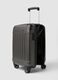Grey hard-shell travel trolley suitcase with wheels_2