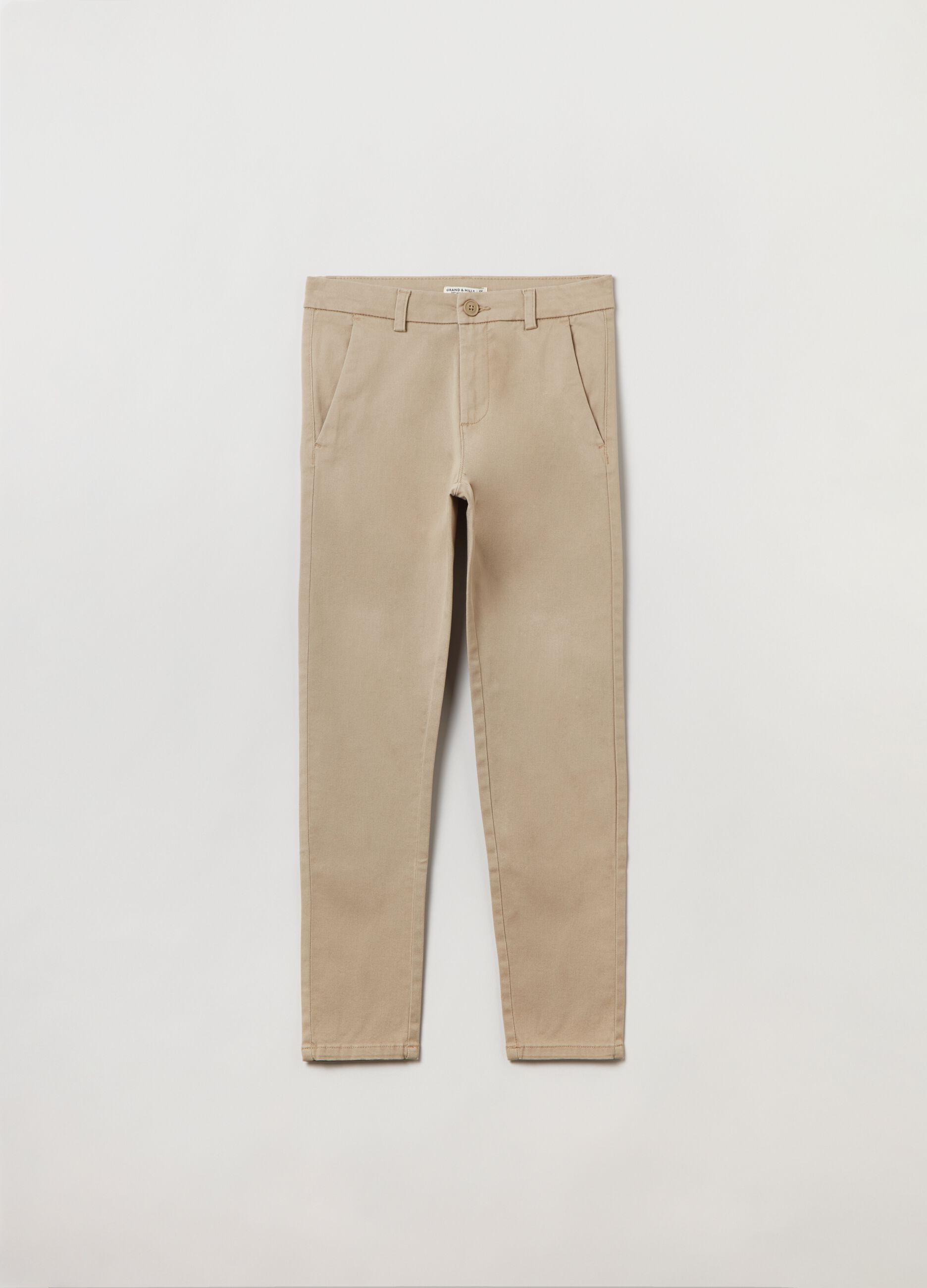 Pantaloni chino in cotone stretch_0