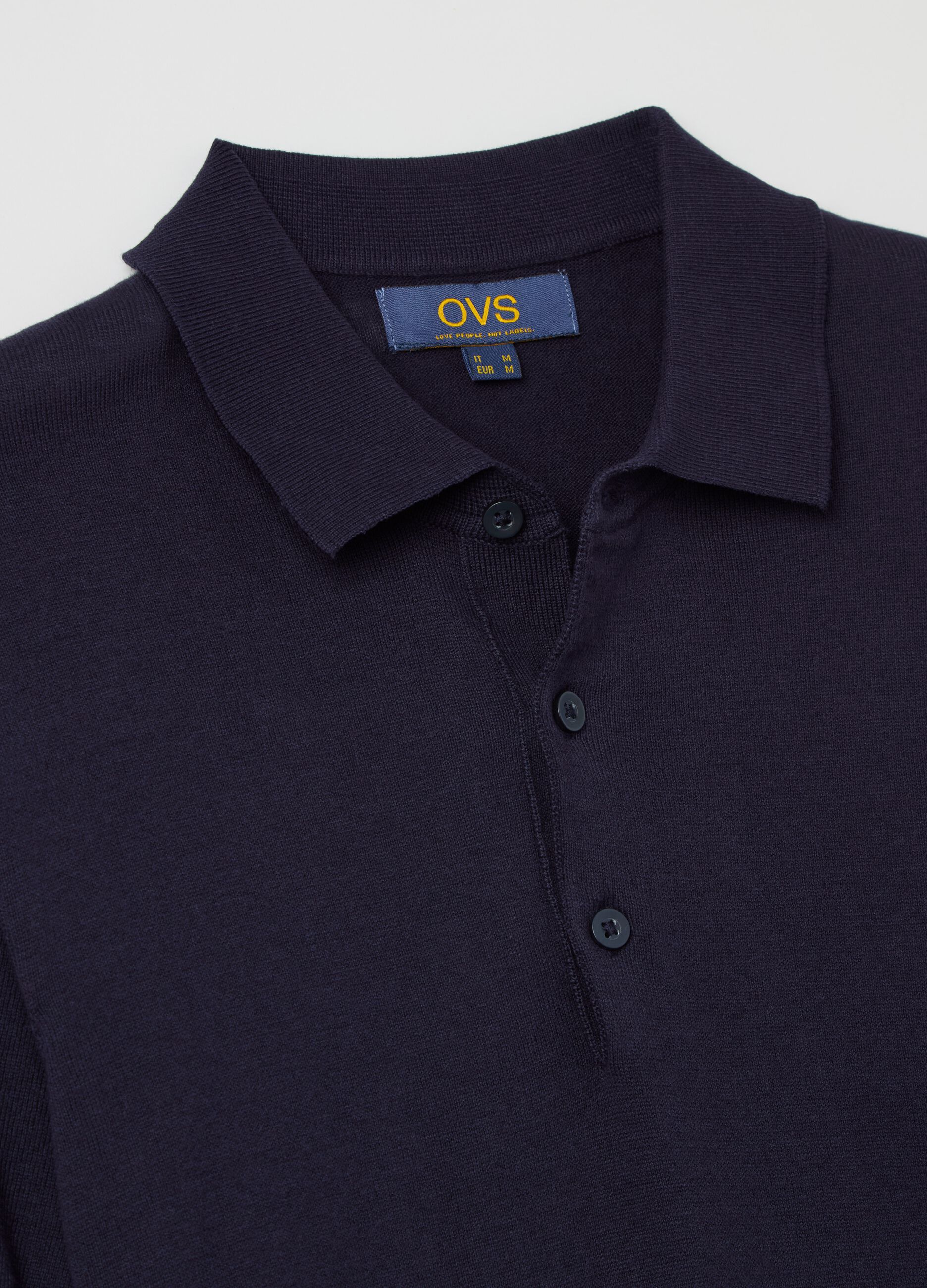 Polo shirt in solid colour cotton