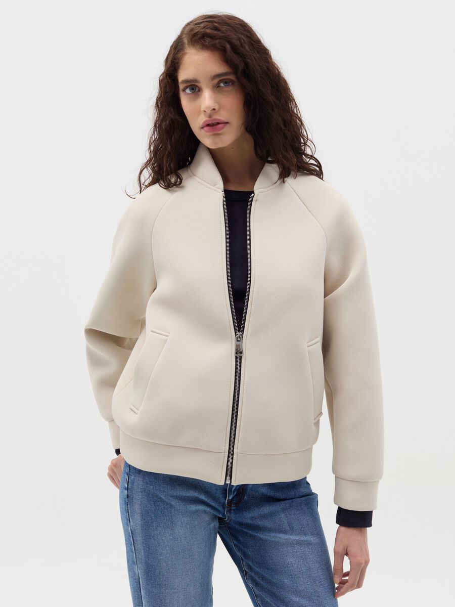 Full-zip bomber jacket_0