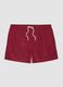 Red regular-fit swim shorts with drawstring_4